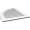 Ekena Millwork Quarter Round Top Left Surface Mount PVC Gable Vent w/ 3-1/2"W x 1"P Standard Frame, 26"W x 34"H GVPQL26X3401SN - alternate 4